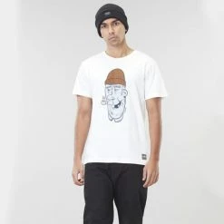 T-shirts PICTURE PIPE TEE WHITE 22 Blanc -Vêtements casual Homme Soldes Boutique 9 102161 mts880 a 03