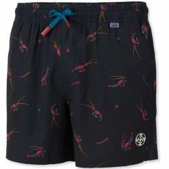 Boardshorts OXBOW O1VALKO SEASONAL PRINT DEEP MARINE 22 Noir / Multicolore