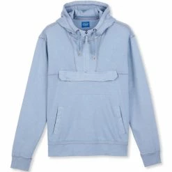 Sweatshirts OXBOW O1SCAPIO HOODED OVERDRYED SMOKE BLUE 22 Bleu