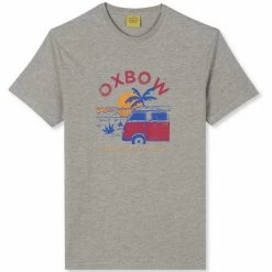 T-shirts OXBOW O1TEPASK GRAPHIC SS HEATHER GREY 22 Gris