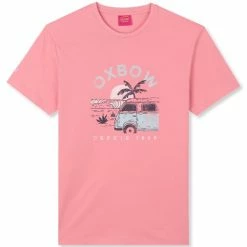 T-shirts OXBOW O1TEPASK GRAPHIC SS PINK 22 Rose