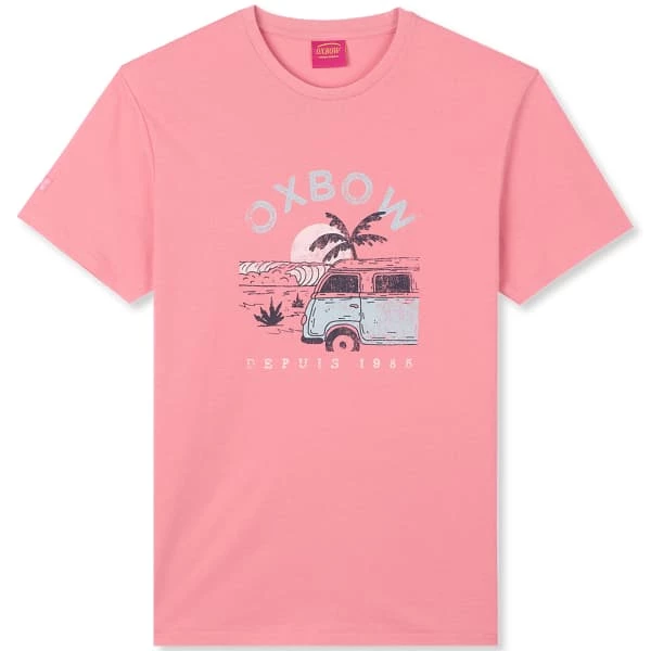 T-shirts OXBOW O1TEPASK GRAPHIC SS PINK 22 Rose 3 T-shirts OXBOW O1TEPASK GRAPHIC SS PINK 22 Rose
