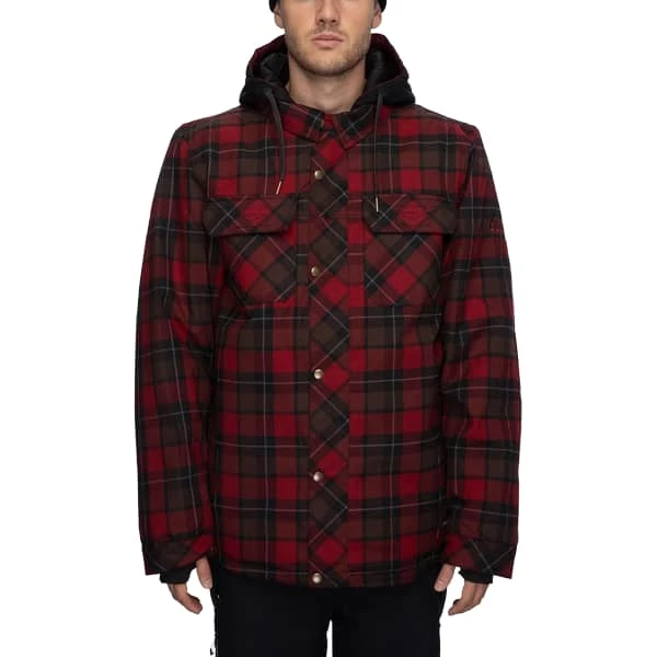 Vestes 686 WOODLAND INSULATED JACKET OXBLOOD PLAID 22 Gris / Rouge 3 Vestes 686 WOODLAND INSULATED JACKET OXBLOOD PLAID 22 Gris / Rouge