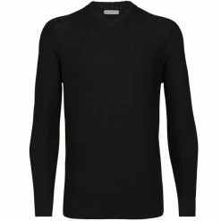 Pulls ICEBREAKER M WAYPOINT CREWE SWEATER BLACK 22 Noir