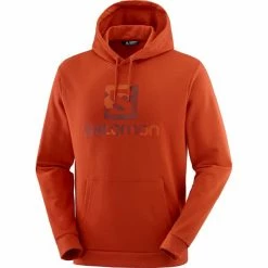 Sweatshirts SALOMON OUTLIFE PULLOVER HOODY U AURA ORANGE 22 Rouge