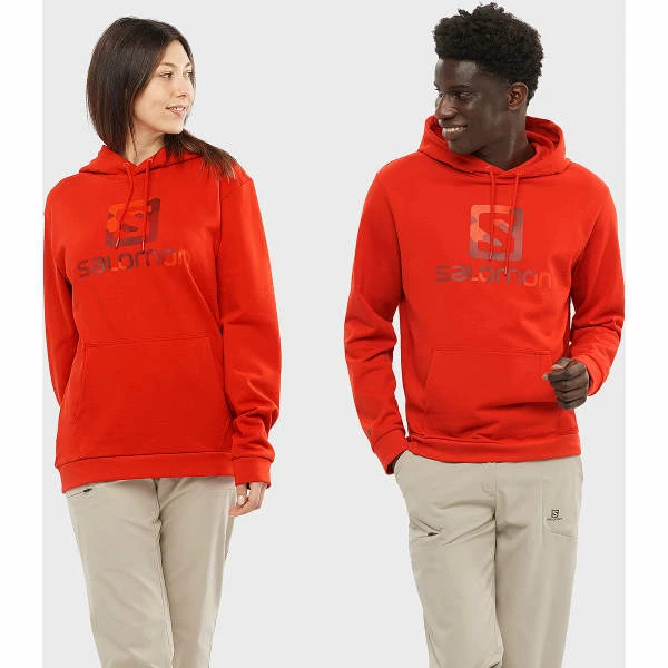 Sweatshirts SALOMON OUTLIFE PULLOVER HOODY U AURA ORANGE 22 Rouge 5 Sweatshirts SALOMON OUTLIFE PULLOVER HOODY U AURA ORANGE 22 Rouge – Image 3