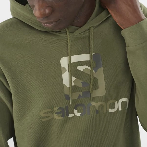 Sweatshirts SALOMON OUTLIFE PULLOVER HOODY U OLIVE NIGHT 22 Vert 7 Sweatshirts SALOMON OUTLIFE PULLOVER HOODY U OLIVE NIGHT 22 Vert – Image 5