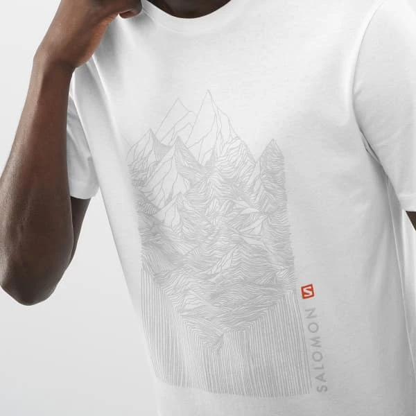 T-shirts SALOMON OUTLIFE MOUNTAIN TEE M WHITE 22 Blanc 6 T-shirts SALOMON OUTLIFE MOUNTAIN TEE M WHITE 22 Blanc – Image 4