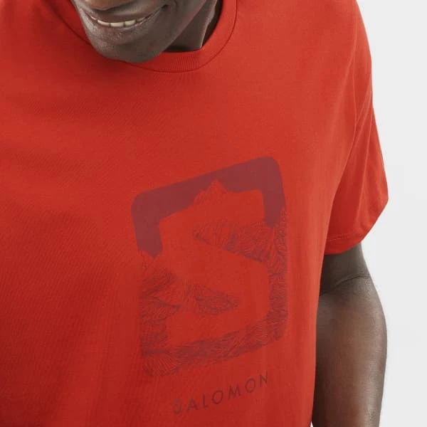T-shirts SALOMON OUTLIFE LOGO TEE M AURA ORANGE 22 Rouge 6 T-shirts SALOMON OUTLIFE LOGO TEE M AURA ORANGE 22 Rouge – Image 4