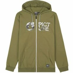 Sweatshirts PICTURE BASEMENT ZIP HOODIE ARMY GREEN 22 Vert