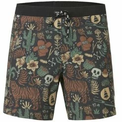 Boardshorts PICTURE PIAU 15 BRDS CATHAY 22 Noir / Vert / Rouge