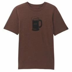 T-shirts PRANA BEER BELLY JOURNEYMAN CLOVE HEATHER 22 Rouge