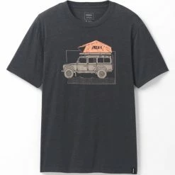 T-shirts PRANA CAMP LIFE JOURNEYMAN CHARCOAL HEATHER 22 Gris