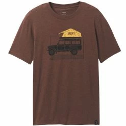 T-shirts PRANA CAMP LIFE JOURNEYMAN CLOVE HEATHER 22 Rouge