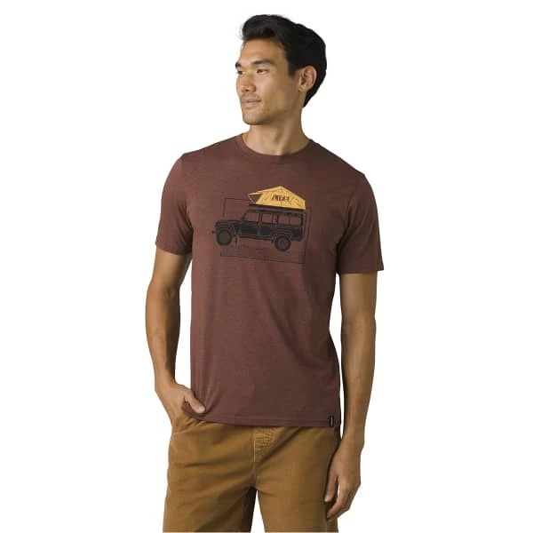 T-shirts PRANA CAMP LIFE JOURNEYMAN CLOVE HEATHER 22 Rouge 4 T-shirts PRANA CAMP LIFE JOURNEYMAN CLOVE HEATHER 22 Rouge – Image 2