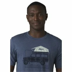 T-shirts PRANA CAMP LIFE JOURNEYMAN DENIM HEATHER 22 Bleu -Vêtements casual Homme Soldes Boutique 9 104172 camp life journeyman denim heather 1965321 dh 04