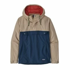 Vestes PATAGONIA M'S ISTHMUS ANORAK TIDEPOOL BLUE 23 Beige / Bleu