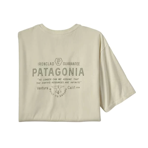 T-shirts PATAGONIA M'S FORGE MARK RESPONSIBILI-TEE BIRCH WHITE 23 Beige 3 T-shirts PATAGONIA M'S FORGE MARK RESPONSIBILI-TEE BIRCH WHITE 23 Beige