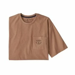 T-shirts PATAGONIA M'S FORGE MARK CREST POCKET RESPONSIBILI-TEE DARK CAMEL 22 Marron