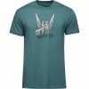 T-shirts BLACK DIAMOND M ROCK ON SS TEE RAGING SEA 22 Vert / Gris -Vêtements casual Homme Soldes Boutique 9 105945 m bd rock on ss tee raging sea ap730232 3028 01