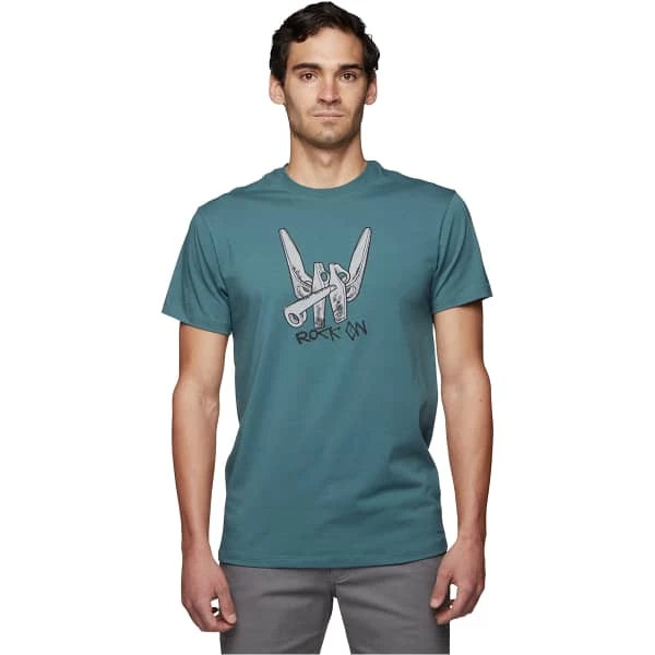 T-shirts BLACK DIAMOND M ROCK ON SS TEE RAGING SEA 22 Vert / Gris 4 T-shirts BLACK DIAMOND M ROCK ON SS TEE RAGING SEA 22 Vert / Gris – Image 2