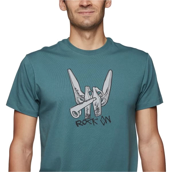 T-shirts BLACK DIAMOND M ROCK ON SS TEE RAGING SEA 22 Vert / Gris 6 T-shirts BLACK DIAMOND M ROCK ON SS TEE RAGING SEA 22 Vert / Gris – Image 4