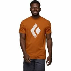 T-shirts BLACK DIAMOND M SS CHALKED UP TEE DEERT CLAY 23 Marron / Blanc