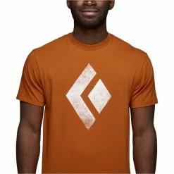 T-shirts BLACK DIAMOND M SS CHALKED UP TEE DEERT CLAY 23 Marron / Blanc -Vêtements casual Homme Soldes Boutique 9 105947 m chalked up ss tee deert clay apuo95 6041 03