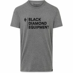 T-shirts BLACK DIAMOND M STACKED LOGO TEE CHARCOAL HEATHER 22 Gris