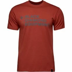 T-shirts BLACK DIAMOND M STACKED LOGO TEE RED ROCK 22 Rouge / Marron