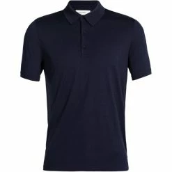 Polos ICEBREAKER M TECH LITE II SS POLO MIDNIGHT NAVY 22 Bleu