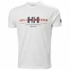 T-shirts HELLY HANSEN RWB GRAPHIC T-SHIRT WHITE 22 Blanc / Noir / Rouge