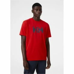 T-shirts HELLY HANSEN SKOG RECYCLED GRAPHIC T-SHIRT ALERT RED 22 Rouge -Vêtements casual Homme Soldes Boutique 9 106065 skog recycled graphic t shirt alert red 63082 222 03