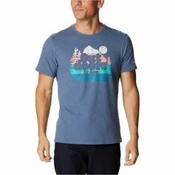 T-shirts COLUMBIA ALPINE WAY GRAPHIC TEE M DARK MOUNTAIN 22 Bleu