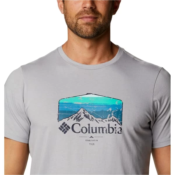 T-shirts COLUMBIA PATH LAK GRAPHIC TEE II M COLUMBIA GREY 22 Gris / Bleu / Vert 4 T-shirts COLUMBIA PATH LAK GRAPHIC TEE II M COLUMBIA GREY 22 Gris / Bleu / Vert – Image 2