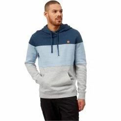 Sweatshirts TENTREE M TREEFLEECE BLOCKED REYNARD HOODIE MOONLIT OCEAN/BLUE FOG/HI RISE GREY HTHR 22 Gris / Bleu