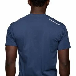 T-shirts BLACK DIAMOND M SPACESHOT SS TEE INK BLUE 23 Bleu / Blanc / Vert -Vêtements casual Homme Soldes Boutique 9 106883 m spaceshot ss tee ink blue apgy4v 4014 04