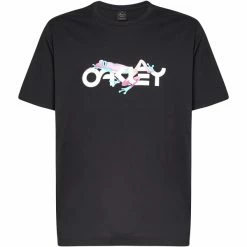 T-shirts OAKLEY RETRO FROG B1B TEE BLACK OUT 22 Noir
