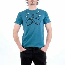 T-shirts NOGRAD NOT NOVICE - BLUE LAGON 22 Bleu / Blanc / Noir