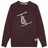 Sweatshirts FRENCH DISORDER CLYDE TELESIEGE DARK BURGUNDY 23 Marron -Vêtements casual Homme Soldes Boutique 9 110194 clyde telesiege dark burgundy hsw3 teles db 01