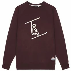 Sweatshirts FRENCH DISORDER CLYDE TELESIEGE DARK BURGUNDY 23 Marron