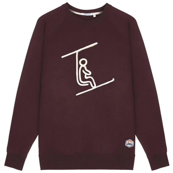 Sweatshirts FRENCH DISORDER CLYDE TELESIEGE DARK BURGUNDY 23 Marron 3 Sweatshirts FRENCH DISORDER CLYDE TELESIEGE DARK BURGUNDY 23 Marron