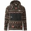 Sweatshirts PICTURE EDELSON 1/4 ZIP FLEECE HOODIE ORIAL PRINT 23 Noir / Rouge / Marron