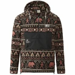 Sweatshirts PICTURE EDELSON 1/4 ZIP FLEECE HOODIE ORIAL PRINT 23 Noir / Rouge / Marron