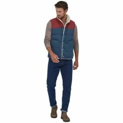 Vestes PATAGONIA M'S REVERSIBLE BIVY DOWN VEST TIDEPOOL BLUE 23 Bleu / Beige -Vêtements casual Homme Soldes Boutique 9 110630 m s reversible bivy down vest tidepool blue 27588 tidb 04