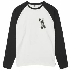 T-shirts PICTURE PEARCE LS TEE WHITE 23 Noir / Blanc
