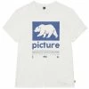 T-shirts PICTURE UNIMAK TEE WHITE 23 Blanc / Bleu -Vêtements casual Homme Soldes Boutique 9 110806 unimak tee white mts981 b 01