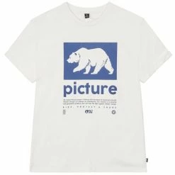 T-shirts PICTURE UNIMAK TEE WHITE 23 Blanc / Bleu