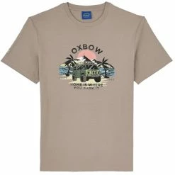 T-shirts OXBOW TRAMS CIMENT 23 Marron