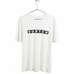 T-shirts BURTON VAULT SS STOUT WHITE 23 Blanc / Noir -Vêtements casual Homme Soldes Boutique 9 114099 vault ss stout white 20376107 100 03